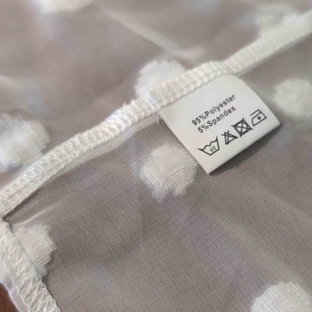 Sarong Coverups Short White Chenille Bubbles XL - Picture 11 of 12